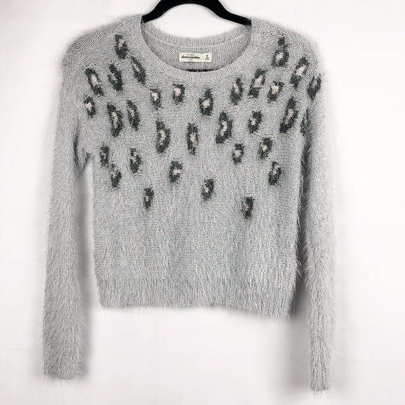 abercrombie kids Other - Abercrombie Fuzzy Cheetah Sweater in Size M - NWOT